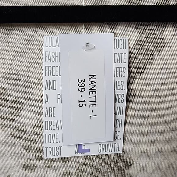 LulaRoe Nanette Snakeskin Open Draped Cardigan Womens Size Large NWT - Picture 6 of 9